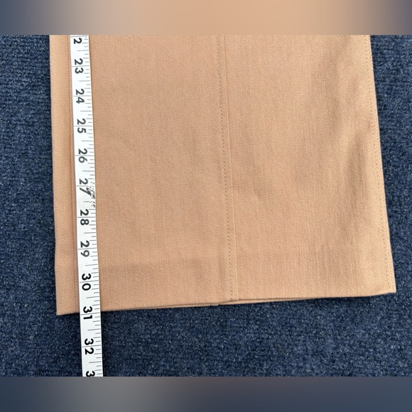 Cinq à Sept Azure Long Wide Leg Jeans Pants in Sahara Tan Trousers Size 6 - Picture 10 of 16